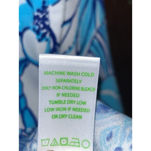 NWT Lilly Pulitzer Donna Maxi Romper Succulent Blue Popup Coronado Crab Size 2 - Picture 13 of 15